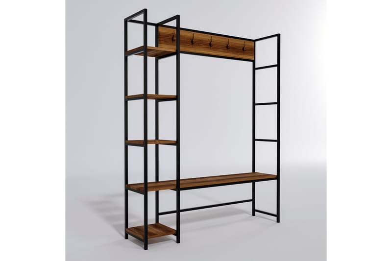 Gambetta Gangmøbelsett 145 cm - Mørkebrun - Møbler - Gangmøbler - Møbelsett til gang & entre