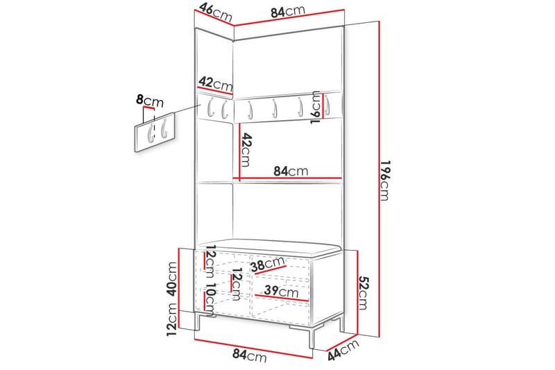 Gangoppbevaring - Møbler - Gangmøbler - Møbelsett til gang & entre