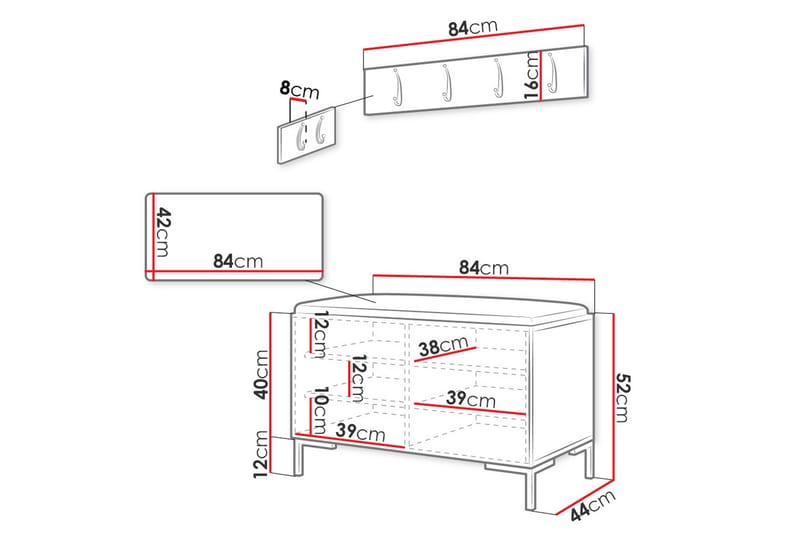Gangoppbevaring - Møbler - Gangmøbler - Møbelsett til gang & entre
