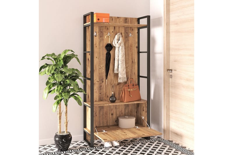 Hardyng Hallmöbelset 34x90 cm Dobbel Venstre - Natur - Møbler - Gangmøbler - Møbelsett til gang & entre