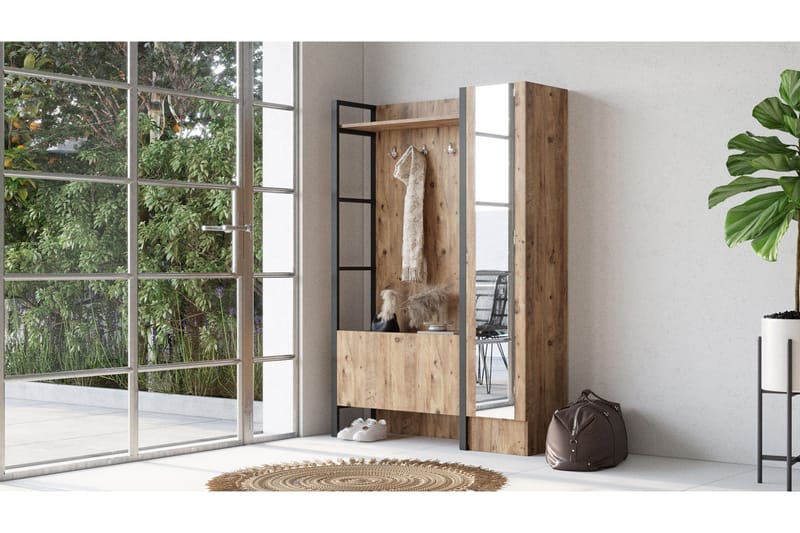 Hardyng Hallmöbelset 34x90 cm Høyre - Natur - Møbler - Gangmøbler - Møbelsett til gang & entre