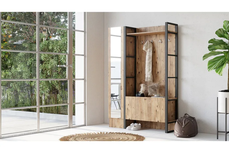 Hardyng Hallmöbelset 34x90 cm Venstre, Natur