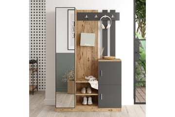Hialeh Gangmøbelsett 38x114 cm - Natur/Antrasitt - Møbler - Gangmøbler - Møbelsett til gang & entre