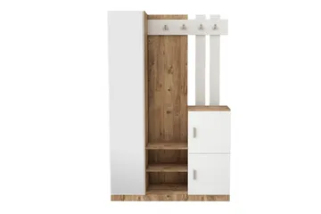 Hialeh Gangmøbelsett 38x114 cm - Natur/Hvit - Møbler - Gangmøbler - Møbelsett til gang & entre
