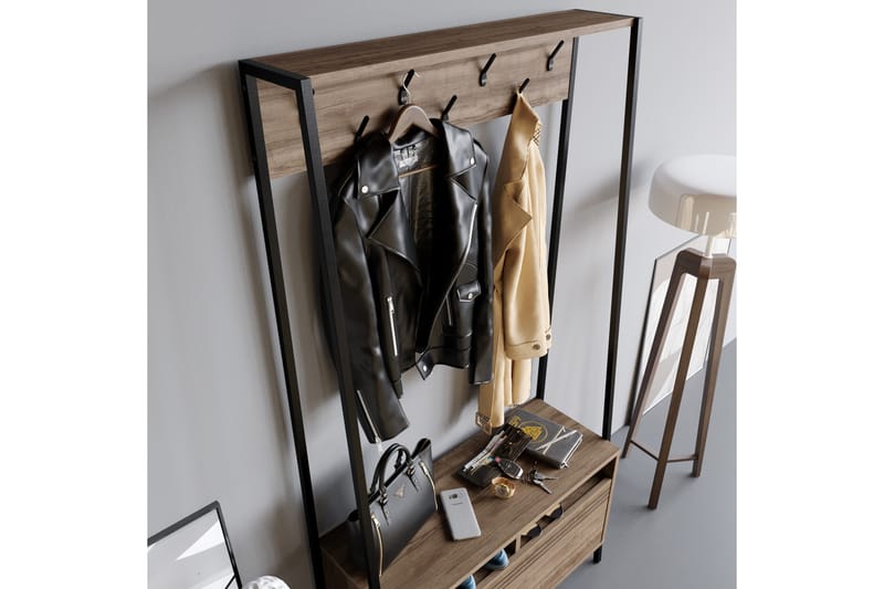 Imoveis Gangmøbelsett 30 cm - Mørkebrun/Svart - Møbler - Gangmøbler - Møbelsett til gang & entre