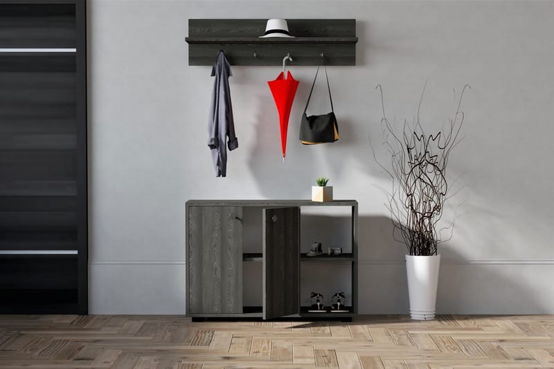 Koekhaven Gangmøbelsett 30x90 cm - Antrasitt - Møbler - Gangmøbler - Møbelsett til gang & entre