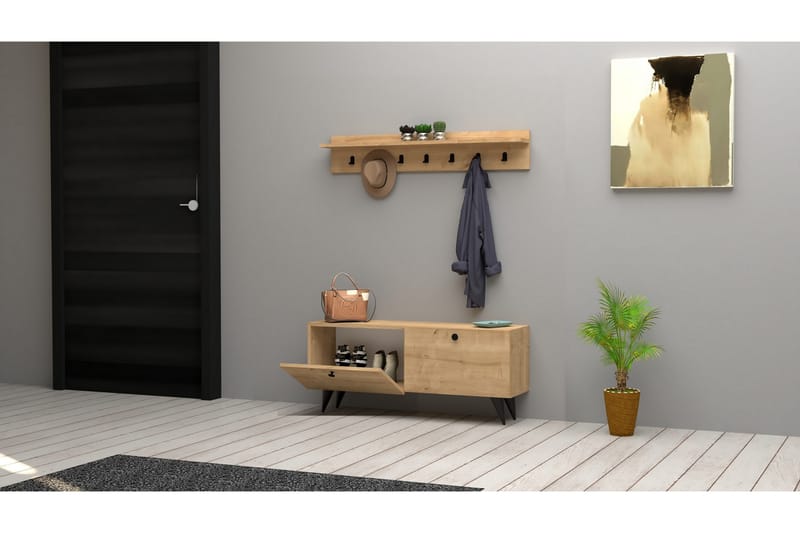 Melcolm Gangmøbelsett 35x113 cm - Natur - Møbler - Gangmøbler - Møbelsett til gang & entre