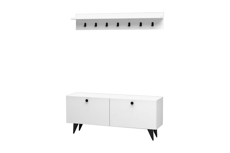 Melcolm Hallmöbelset 35x113 cm - Hvit - Møbler - Gangmøbler - Møbelsett til gang & entre