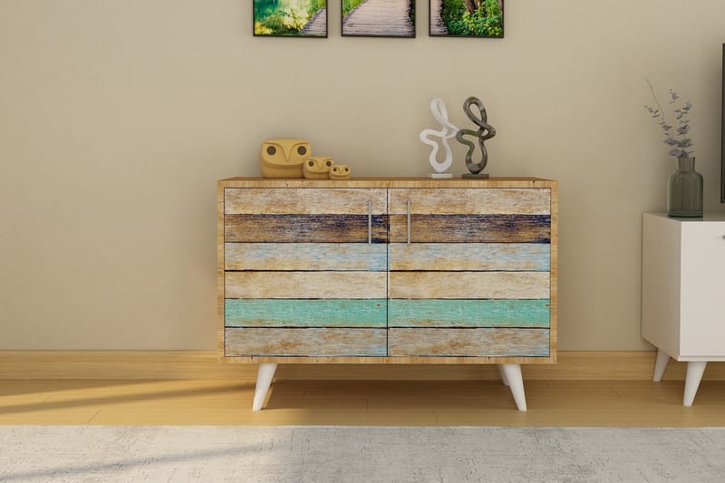 Mordnean Gangmøbelsett 50x100 cm - Natur/Hvit - Møbler - Gangmøbler - Møbelsett til gang & entre