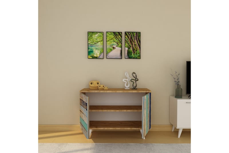 Mordnean Gangmøbelsett 50x100 cm - Natur/Hvit - Møbler - Gangmøbler - Møbelsett til gang & entre