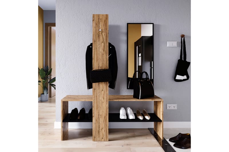 Palgrave Gangmøbelsett 100 cm - Natur - Møbler - Gangmøbler - Møbelsett til gang & entre
