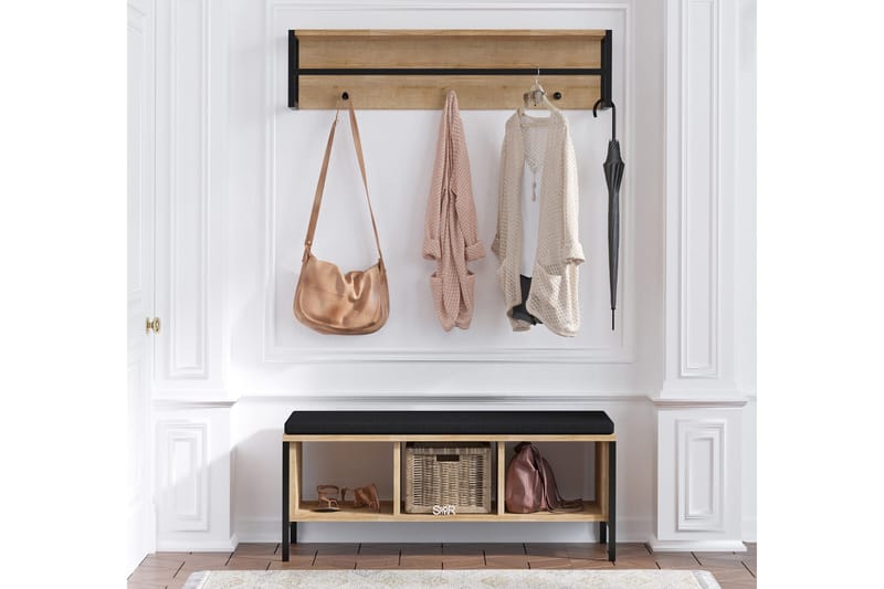 Redeby Hallmøbelsett - Brun - Møbler - Gangmøbler - Møbelsett til gang & entre