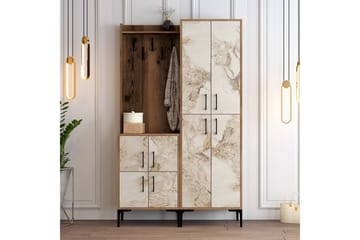 Retzow Gangmøbelsett 120 cm - Brun/Hvit - Møbler - Gangmøbler - Møbelsett til gang & entre