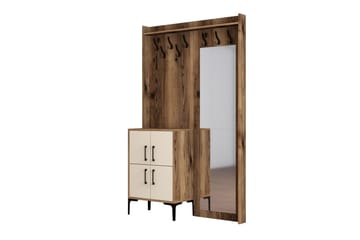 Retzow Gangmøbelsett 120 cm - Mørkebrun/Beige - Møbler - Gangmøbler - Møbelsett til gang & entre