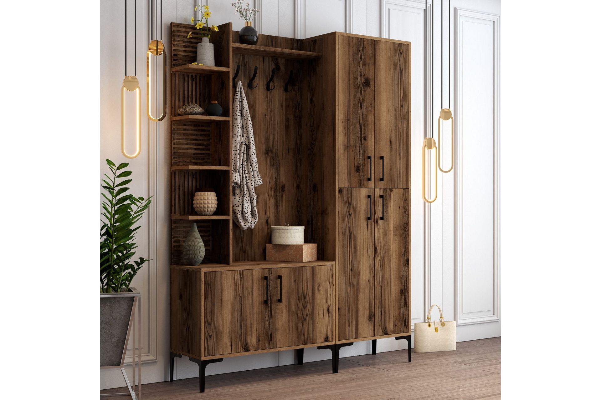 Schmida Gangmøbelsett 150 cm - Mørkebrun