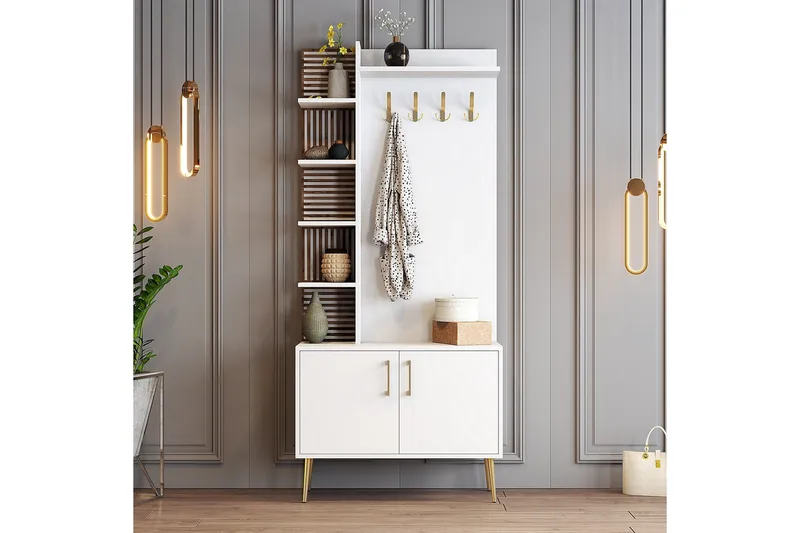 Schmida Gangmøbelsett, Gull/Hvit