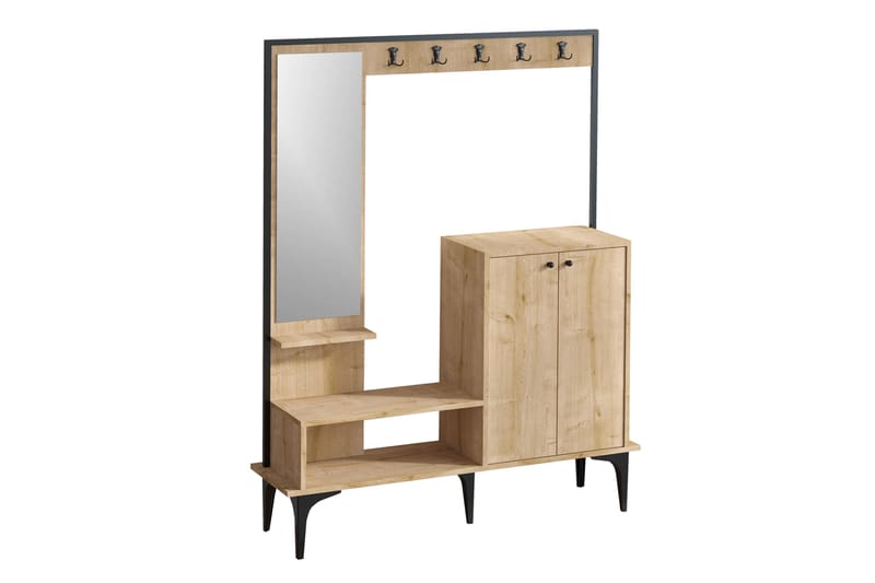 Yogsaes Gangmøbelsett 35x114 cm - Natur/Hvit - Møbler - Gangmøbler - Møbelsett til gang & entre
