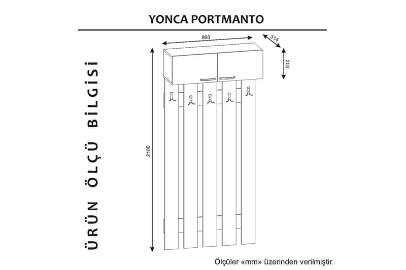 Yonca Gangoppbevaring - Møbelsett til gang & entre - Gangoppbevaring