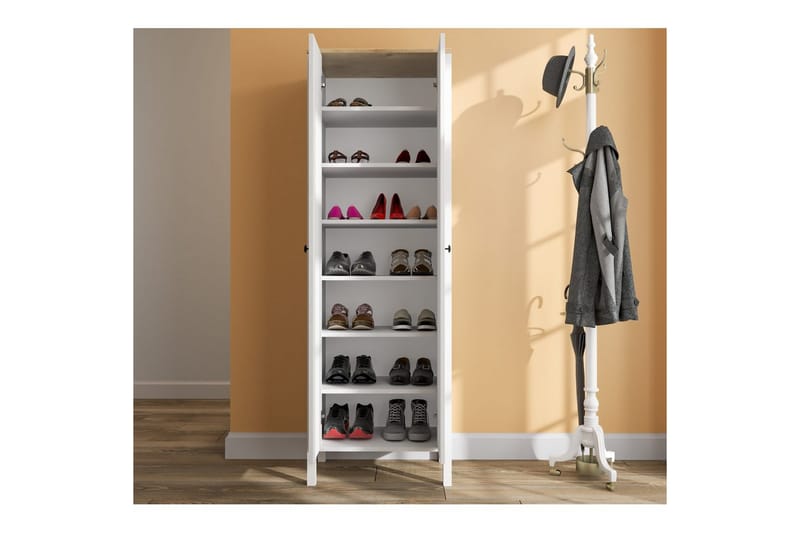 Orricon Entrémøbelsett - Natur/Hvit - Møbler - Gangmøbler - Møbelsett til gang & entre