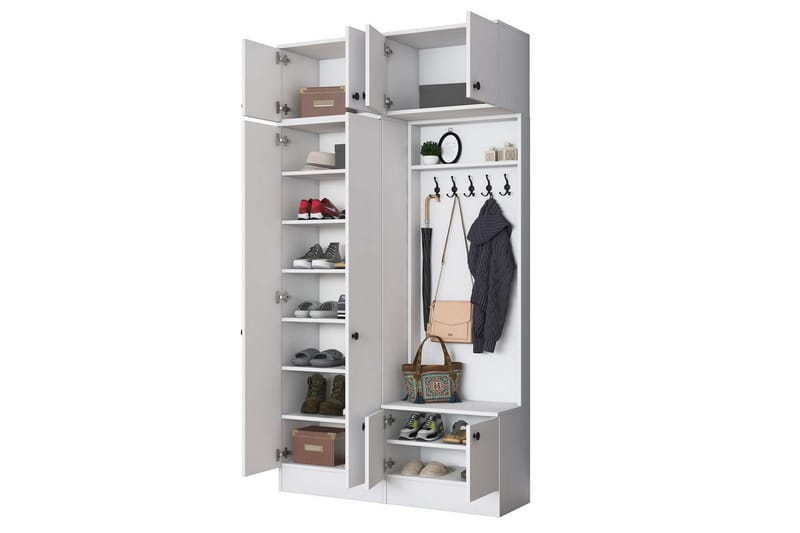 Quorra Entrémøbelsett - Hvit - Møbler - Gangmøbler - Møbelsett til gang & entre