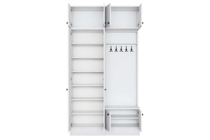 Quorra Entrémøbelsett - Hvit - Møbler - Gangmøbler - Møbelsett til gang & entre