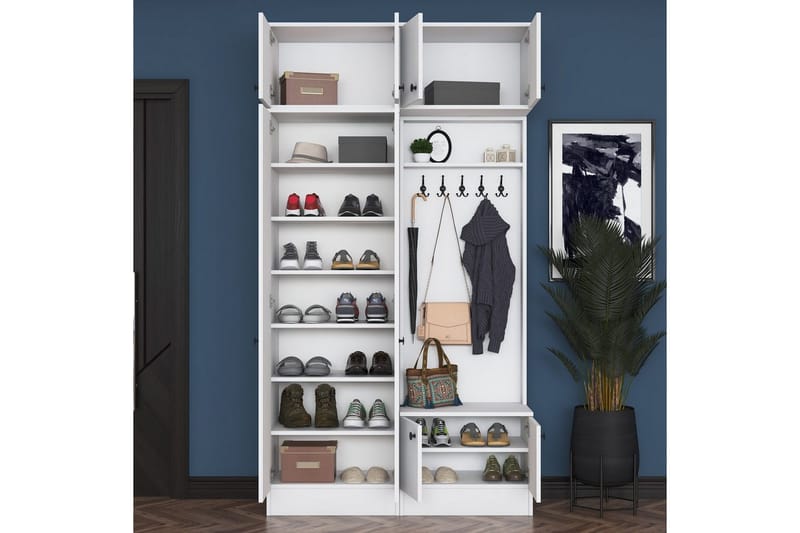 Quorra Entrémøbelsett - Hvit - Møbler - Gangmøbler - Møbelsett til gang & entre