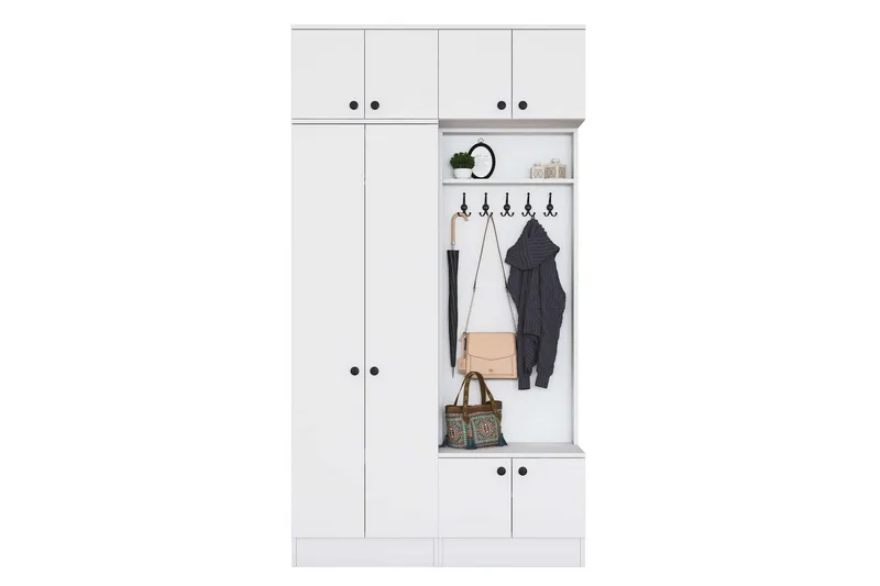 Quorra Entrémøbelsett - Hvit - Møbler - Gangmøbler - Møbelsett til gang & entre