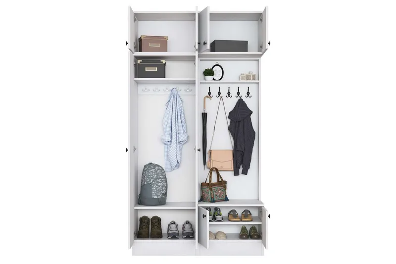 Quorra Entrémøbelsett - Hvit - Møbler - Gangmøbler - Møbelsett til gang & entre