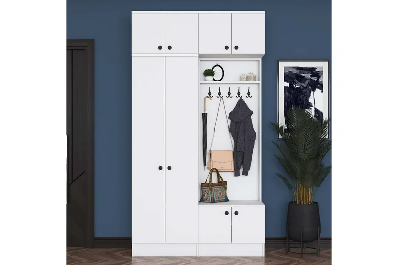 Quorra Entrémøbelsett - Hvit - Møbler - Gangmøbler - Møbelsett til gang & entre