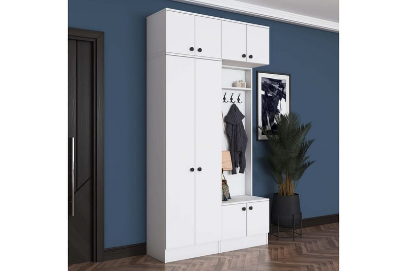 Quorra Entrémøbelsett - Hvit - Møbler - Gangmøbler - Møbelsett til gang & entre