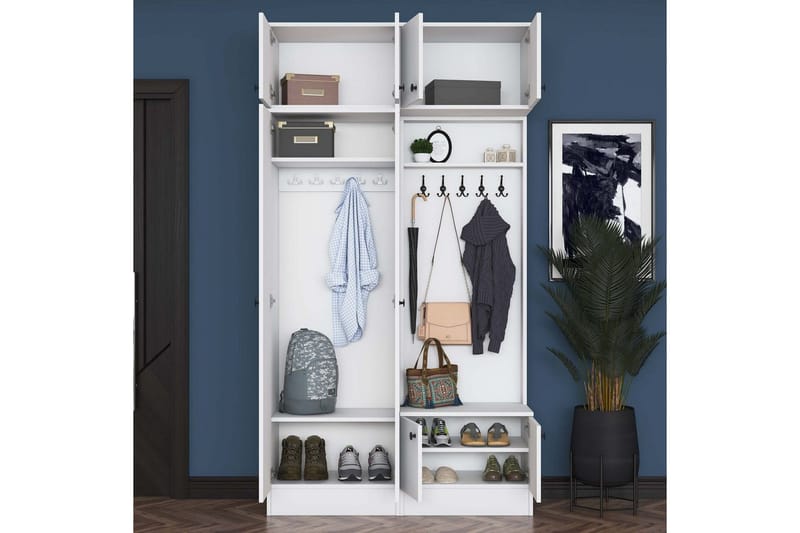 Quorra Entrémøbelsett - Hvit - Møbler - Gangmøbler - Møbelsett til gang & entre