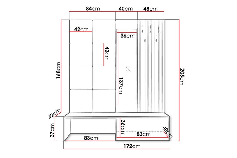 Shaftesbury Entrémøbelsett - Møbler - Gangmøbler - Møbelsett til gang & entre