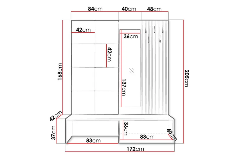 Shaftesbury Entrémøbelsett - Møbler - Gangmøbler - Møbelsett til gang & entre