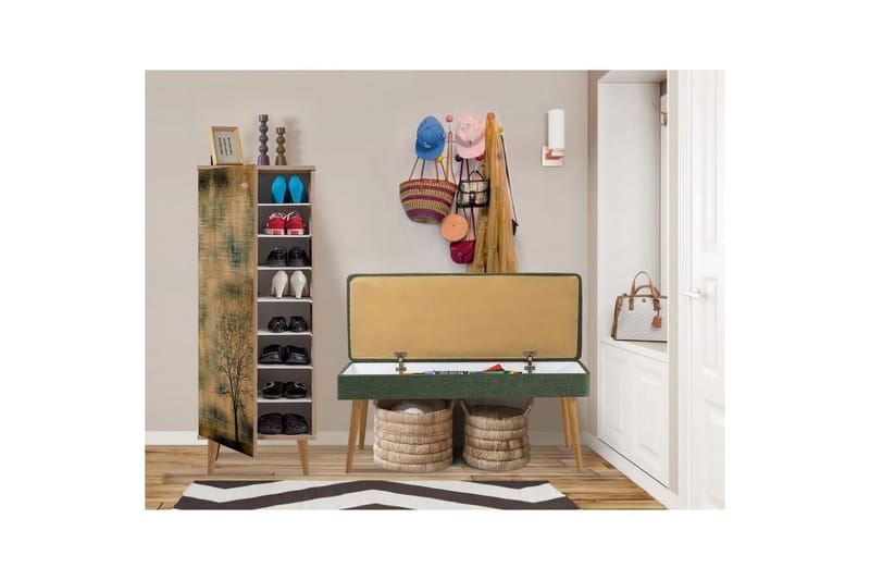 Tekel Entrémøbelsett - Grønn - Møbler - Gangmøbler - Møbelsett til gang & entre