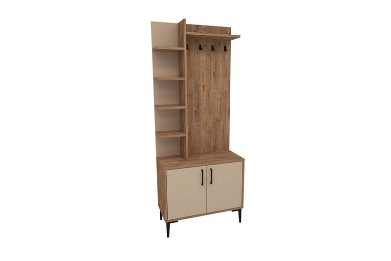 Windholm Hallmøbelsett - Beige/Lysfarget tre - Møbler - Gangmøbler - Møbelsett til gang & entre