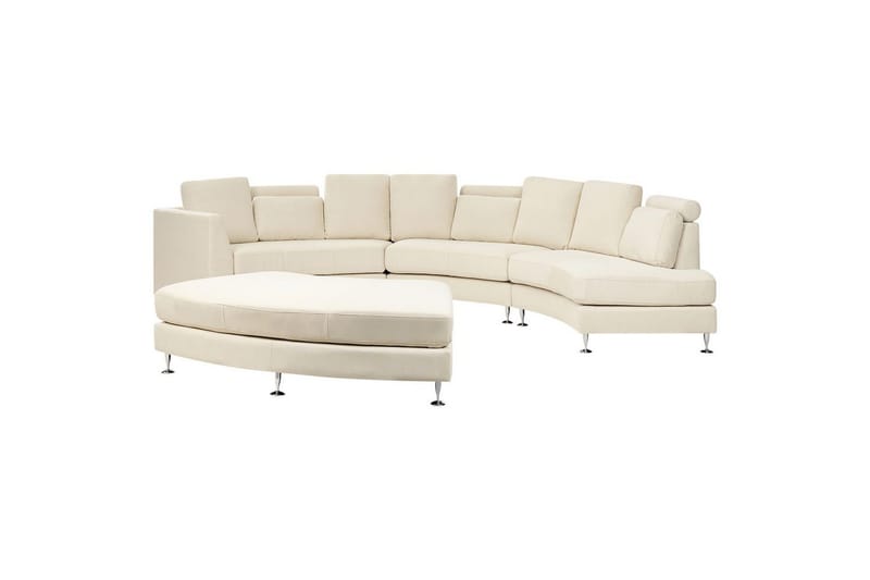 Halvrund soffa Beliani Rotunde Beige/Silver Beige||Silver - Møbler - Sofaer