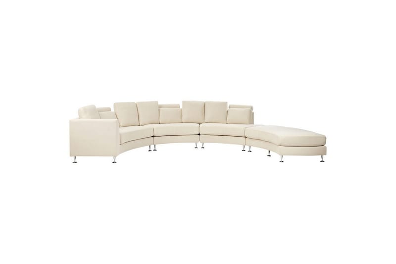Halvrund soffa Beliani Rotunde Beige/Silver Beige||Silver - Møbler - Sofaer