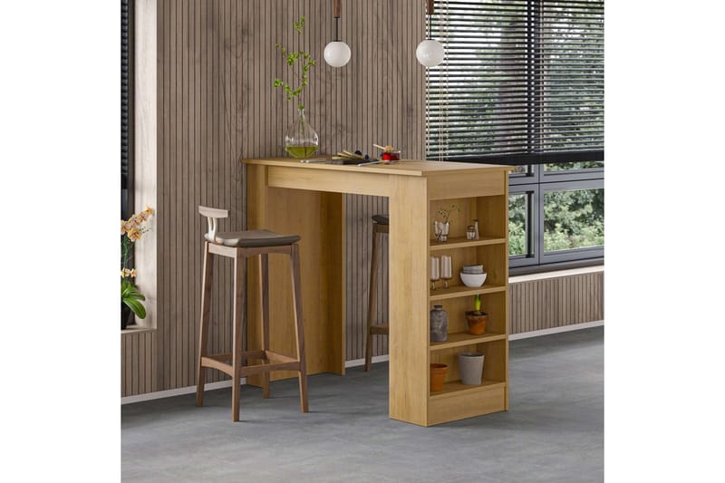 Luma barsett 117 cm - Mørkfarget tre - Møbler - Bord