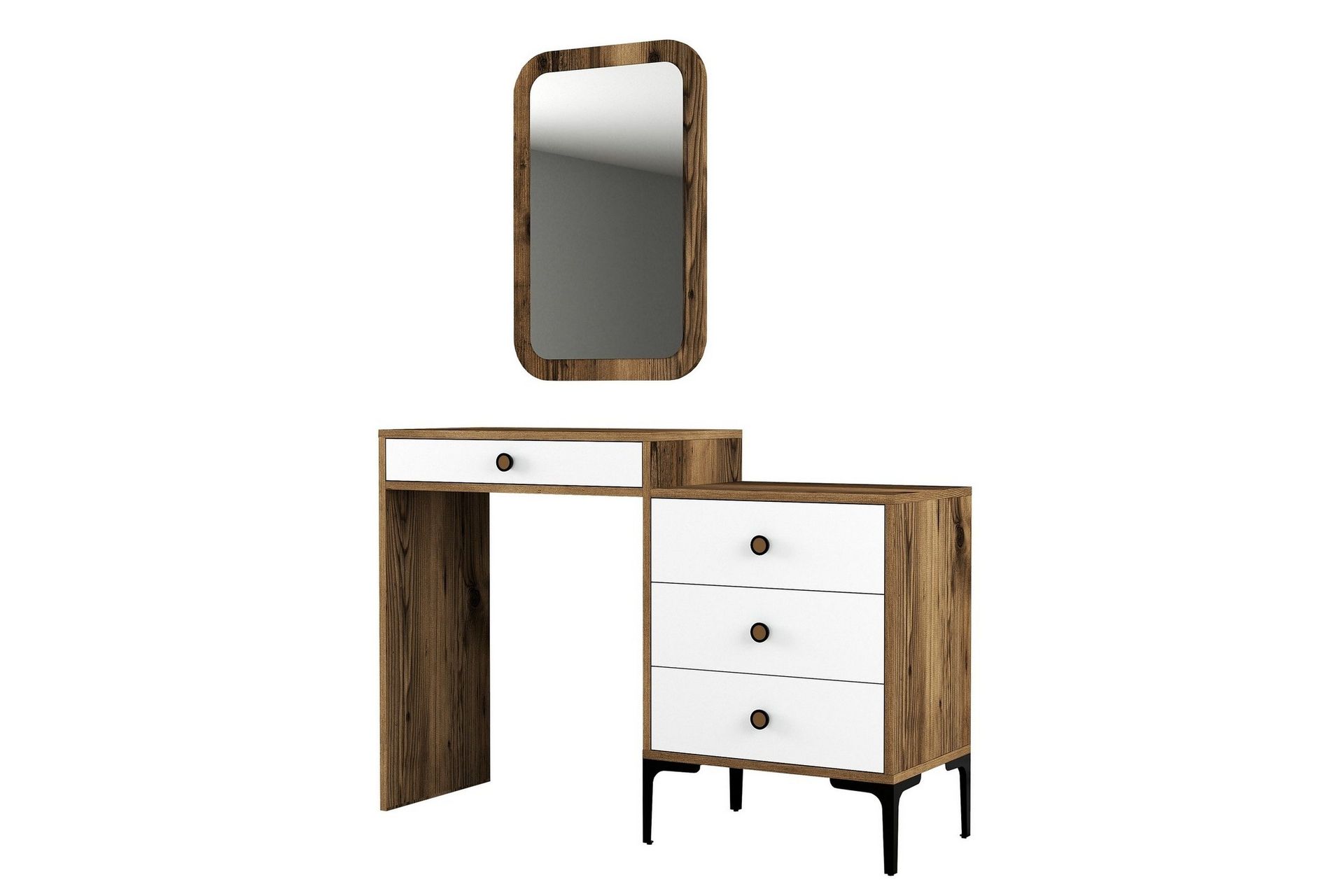 Ameias Møbelsett for Soverom Brun/Hvit - Hanah Home