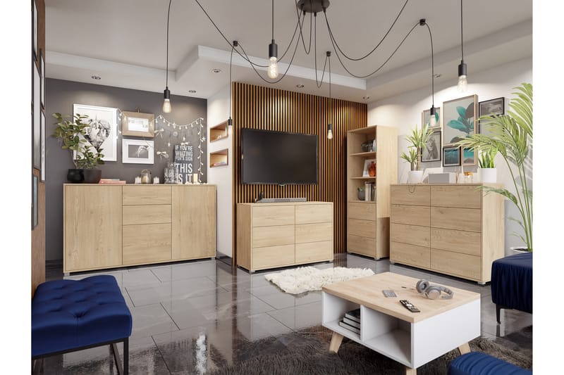 Agawal Møbelsett for Stue - Brun - Møbler - Møbelsett - Møbelsett til stue