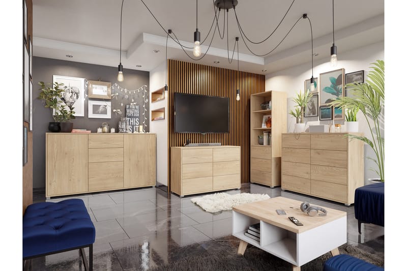 Agawal Møbelsett for Stue - Brun - Møbler - Møbelsett - Møbelsett til stue