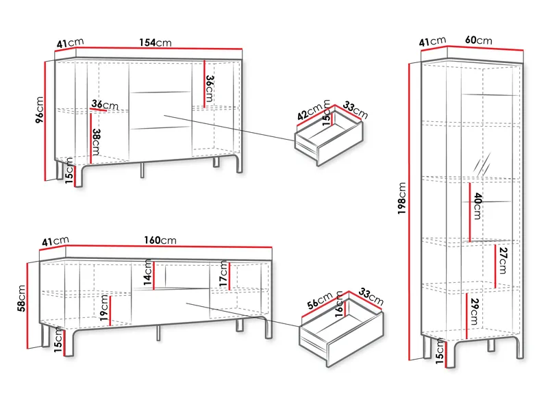 Aggarwal Møbelsett for Stue - Møbler - Møbelsett - Møbelsett til stue