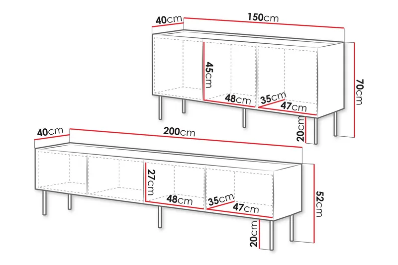 Akie Møbelsett Til Stue - Beige - Møbler - Møbelsett - Møbelsett til stue
