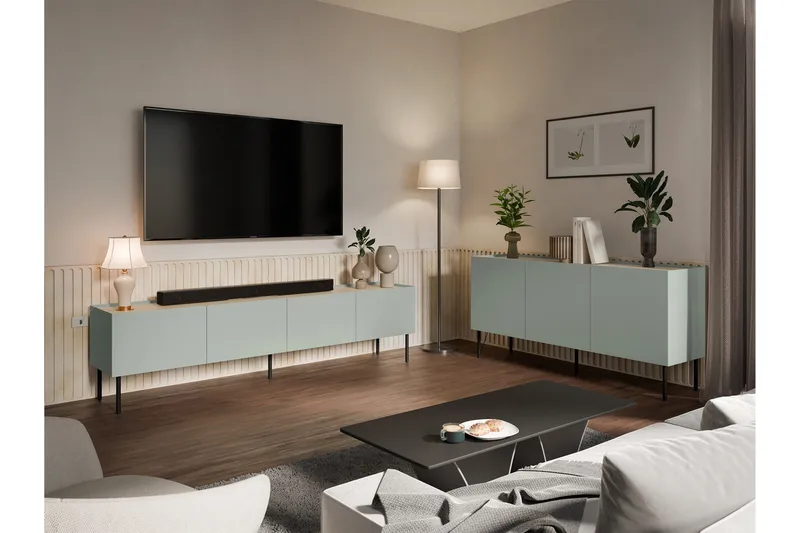 Akie Møbelsett Til Stue - Grønn - Møbler - Møbelsett - Møbelsett til stue