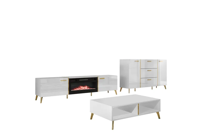 Akihiko Møbelsett Til Stue, Hvit