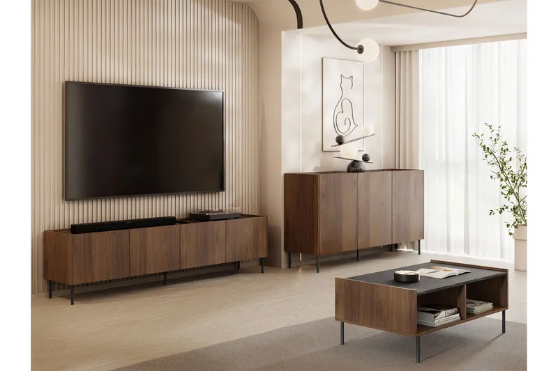 Akihito Møbelsett Til Stue - Brun - Møbler - Møbelsett - Møbelsett til stue