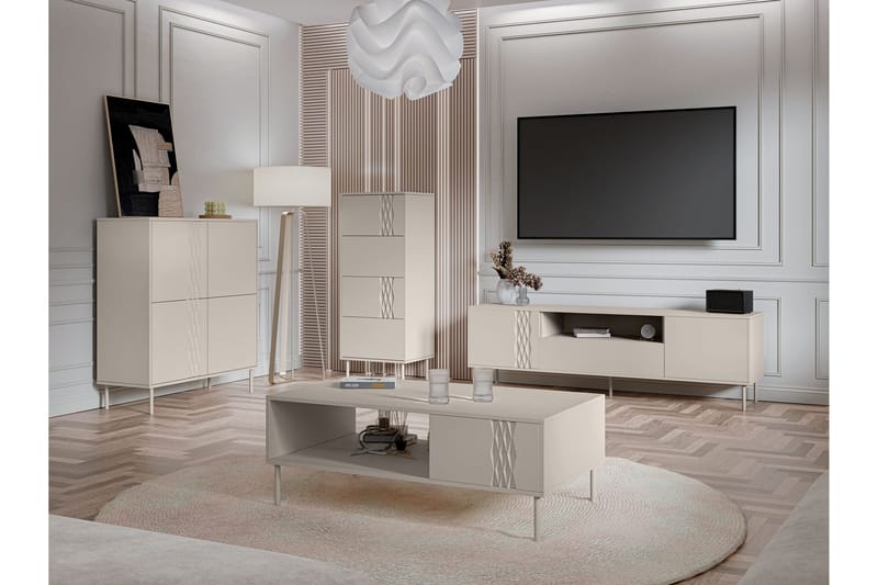 Akiko Møbelsett Til Stue - Beige - Møbler - Møbelsett - Møbelsett til stue