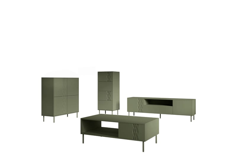 Akiko Møbelsett Til Stue - Grønn - Møbler - Møbelsett - Møbelsett til stue