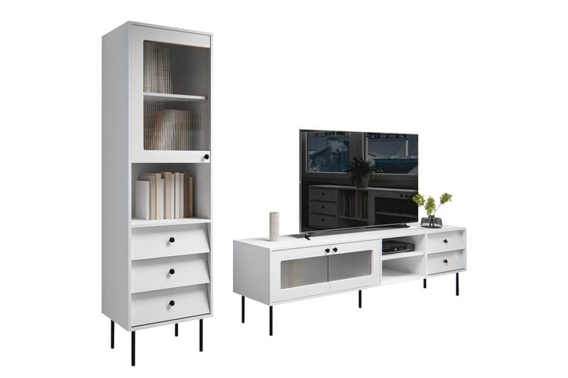 Akilesh Møbelsett Til Stue - Hvit - Møbler - Møbelsett - Møbelsett til stue