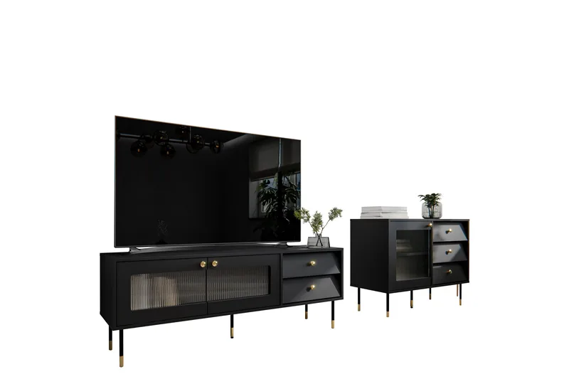 Akilesh Møbelsett Til Stue, Svart